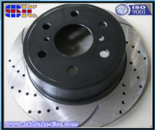drilled and slotted brake disc